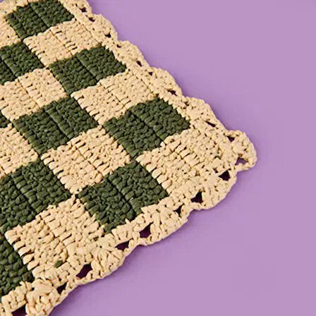 Soft Dama Supla - Bej / Yeşil - 30x45 cm