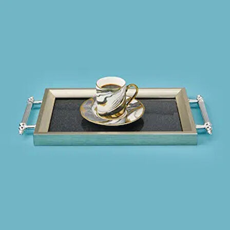 Kitchen Mini Tepsi - Silver - 29x18 cm