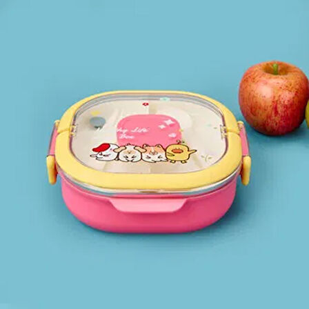 Figürlü Yemek Kabı - Kırmızı - 700 ml