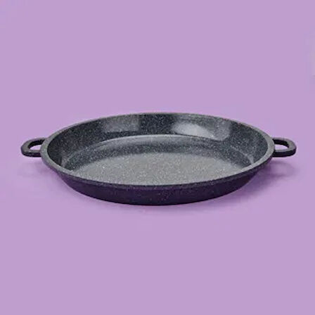 İki Kulplu Gözleme Tavası - Siyah - 36 cm