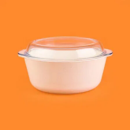 Borcam Kapaklı Tencere - Şeffaf - 25x22 cm