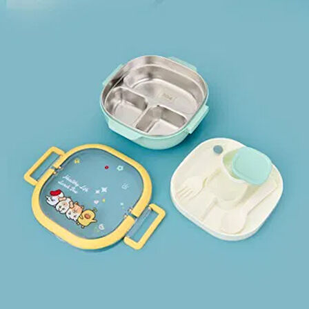 Figürlü Yemek Kabı - Yeşil / Sarı - 700 ml