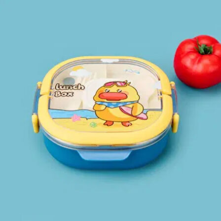 Figürlü Yemek Kabı - Mavi / Sarı - 700 ml