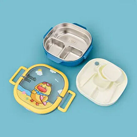 Figürlü Yemek Kabı - Mavi / Sarı - 700 ml