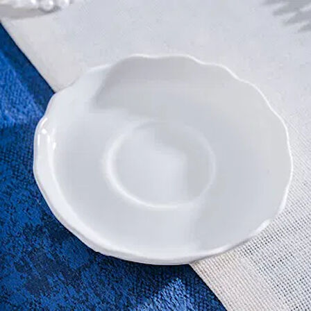 King Çay Tabağı - Kırık Beyaz - 11 cm