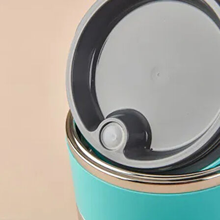 2 Katlı Çelik Yemek Termosu - Mavi - 1,5 lt