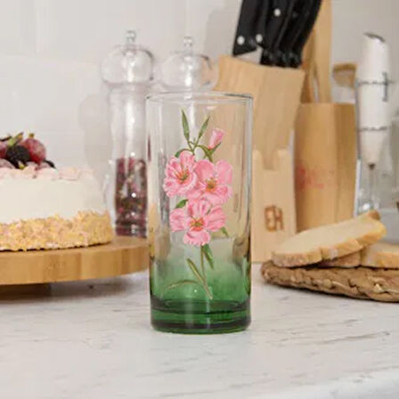 Flowers Garden Tekli Meşrubat Bardağı - Asorti - 290 ml