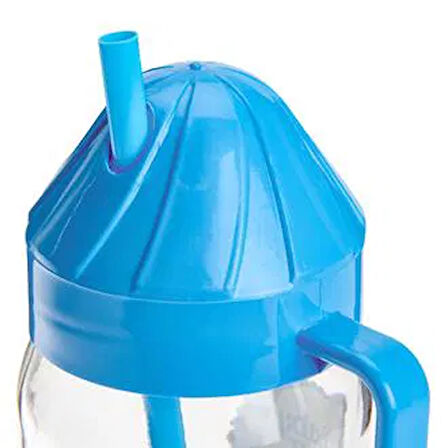 Kulplu Pipetli Bardak - Asorti - 300 ml