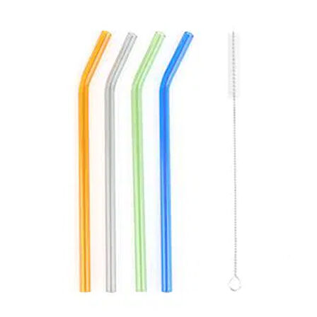 4'lü Cam Pipet Seti - Renkli - 20 cm