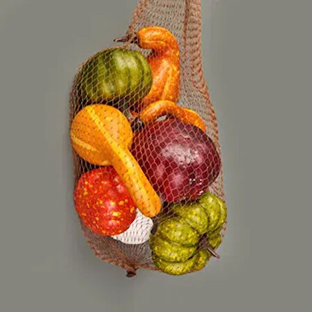 9'lu Dekoratif Köpük Kabaklar - Renkli