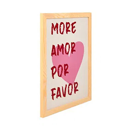 Deco Bold Hearts Duvar Panosu - Kırmızı / Pembe - 30x40 cm