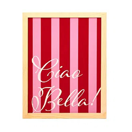 Deco Bright Holidays Duvar Panosu - Kırmızı / Pembe - 30x40 cm