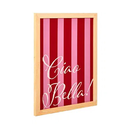 Deco Bright Holidays Duvar Panosu - Kırmızı / Pembe - 30x40 cm