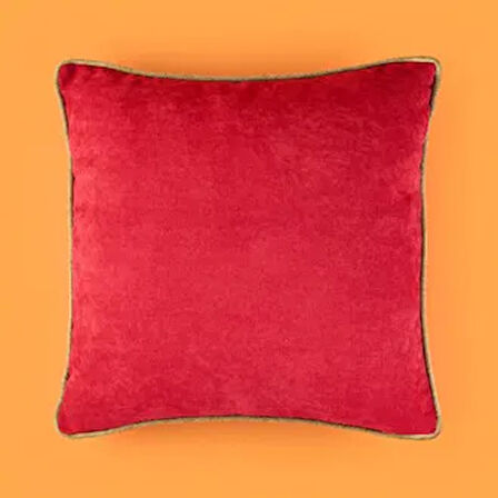 Soft Asas Kırlent - Kırmızı / Yeşil - 45x45 cm
