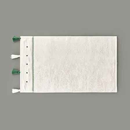 Soft Piene El Havlusu - Ekru / Yeşil - 30x50 cm