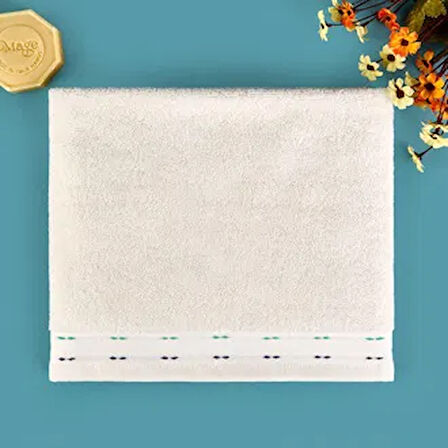 Soft Tiny Yüz Havlusu - Ekru / Renkli - 50x90 cm