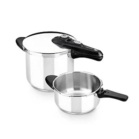 Düdüklü Tencere - Gri - 7 lt + 4 lt