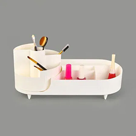 Home 360 °C Dönebilen Makyaj Organizeri - Beyaz