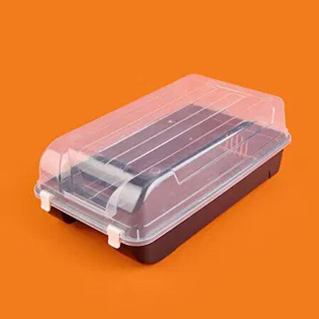 Maxi Ayakkabı Kutusu - Şeffaf / Antrasit - 36x21 cm