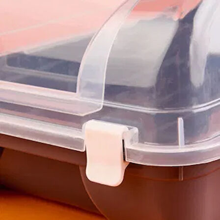 Maxi Ayakkabı Kutusu - Şeffaf / Antrasit - 36x21 cm