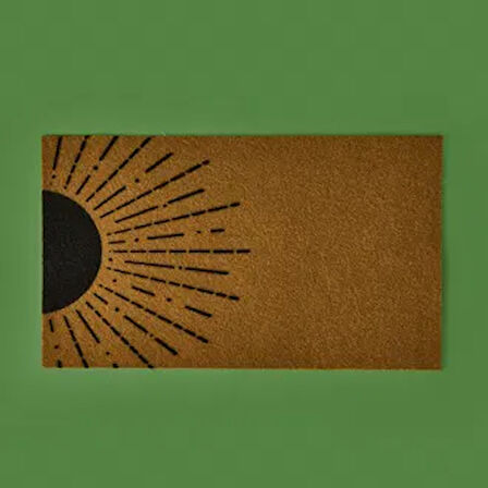 Güneş Halfsun Kapı Paspası - Bej / Siyah - 35x60 cm