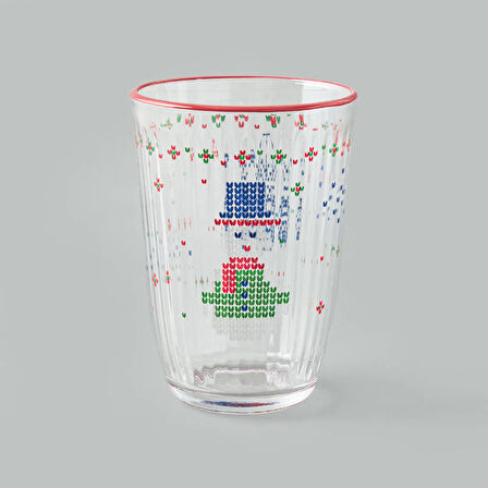 Winter Ornament 4'lü Meşrubat Bardağı Seti - Renkli - 395 ml