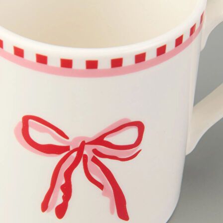 Kitchen Ribbon Porselen Kupa - Renkli - 290 ml