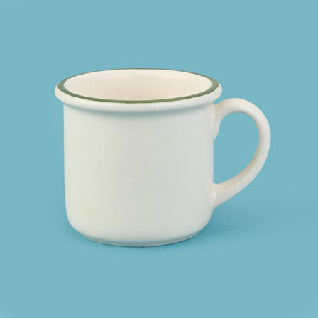 Kitchen Zest Kahve Fincanı - Krem / Yeşil - 90 ml