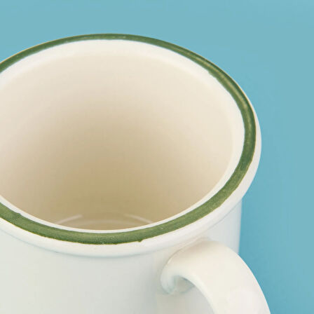 Kitchen Zest Kahve Fincanı - Krem / Yeşil - 90 ml