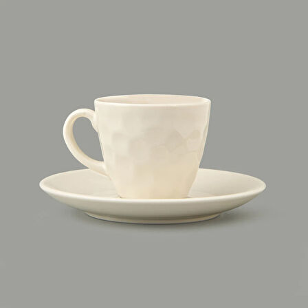 Kitchen Hammer 6'lı Kahve Fincan Takımı - Krem - 90 ml