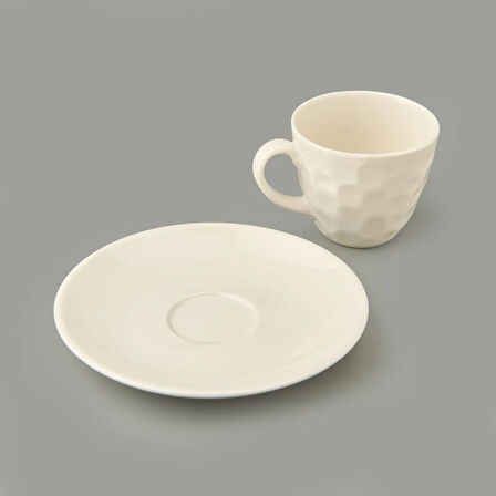 Kitchen Hammer 6'lı Kahve Fincan Takımı - Krem - 90 ml