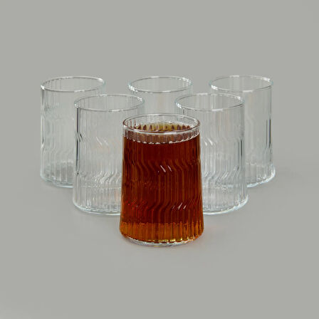 Dunes 6'lı Meşrubat ve Su Bardağı Seti - Şeffaf - 335 ml