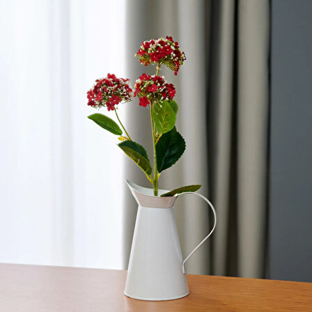 Dekoratif Tomurcuklu Ortanca - Kırmızı - 69 cm