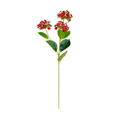 Dekoratif Tomurcuklu Ortanca - Kırmızı - 69 cm