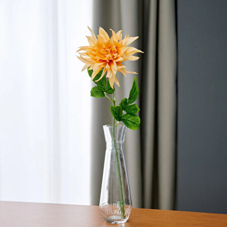 Dekoratif Dahlia Turuncu Yapay Çiçek - 64 cm