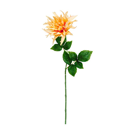 Dekoratif Dahlia Turuncu Yapay Çiçek - 64 cm