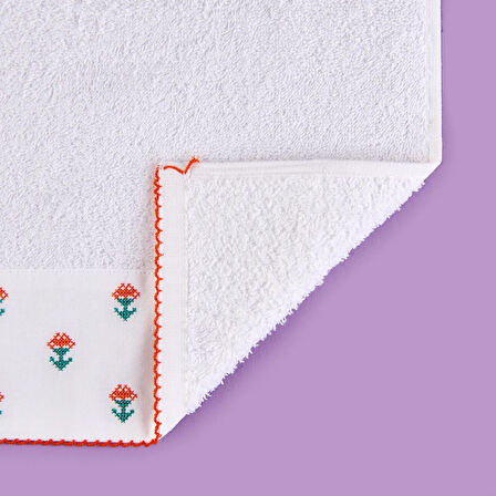 Soft Urban Delight Braga El Havlusu - Ekru / Turuncu - 30x50 cm