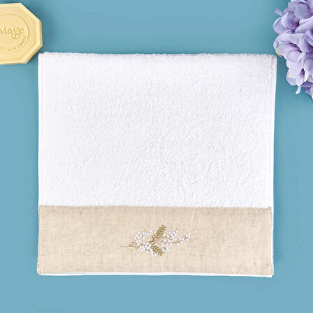 Soft French Cottage Ruva El Havlusu - Ekru - 30x50 cm