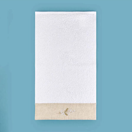 Soft French Cottage Ruva El Havlusu - Ekru - 30x50 cm