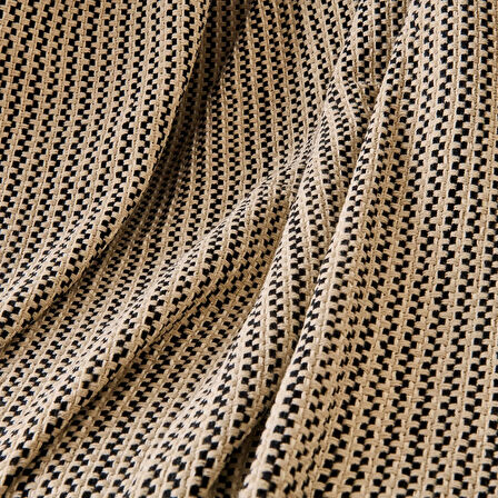 Soft Shiny Koltuk Şalı - Bej / Siyah - 130x170 cm
