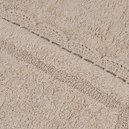 Soft Lace 2'li Banyo Paspası - Bej - 40x60 cm + 60x90 cm
