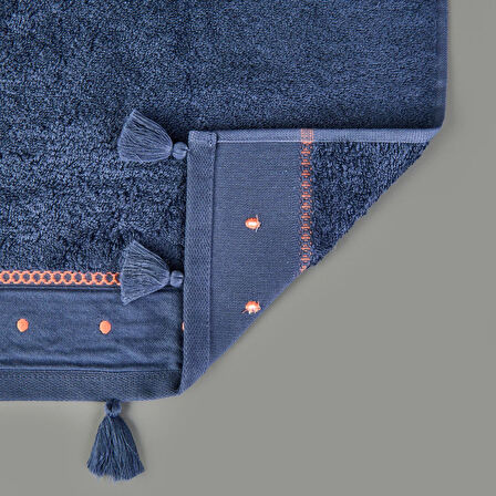 Soft Piene El Havlusu - Lacivert / Kiremit - 30x50 cm