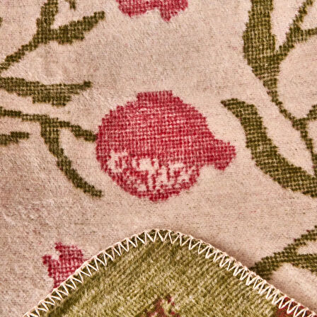 Soft Granate Pamuklu Tv Battaniyesi - Ekru / Kırmızı - 130x170 cm