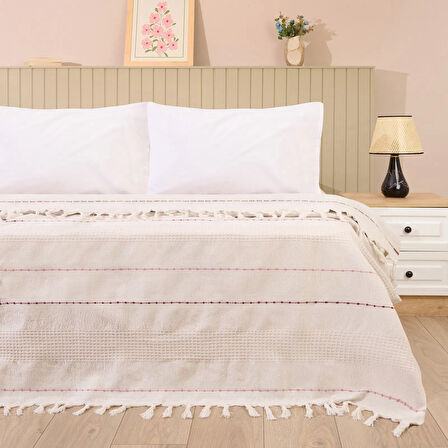Soft Solvia Tek Kişilik Yatak Örtüsü - Krem - 160x230 cm