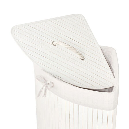 Living Çamaşır Sepeti - Beyaz / Gri - 35x35x59 cm