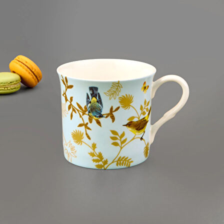 Kitchen Kuş Desenli New Bone Kupa - Renkli - 300 ml