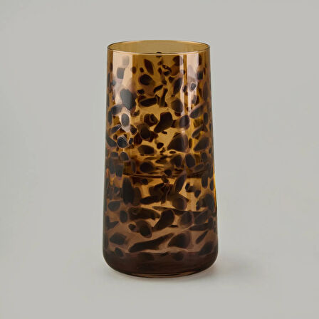 Leopar 4'lü Meşrubat Bardağı Seti - Kahverengi - 520 ml