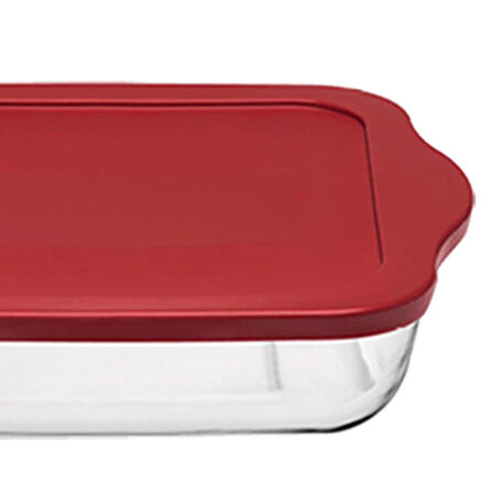 59034T00 Kapaklı Kare Borcam - 25x22 cm