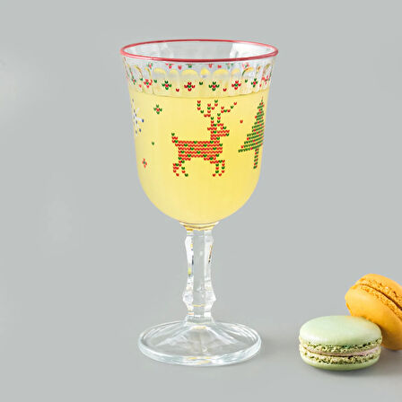 Winter Ornament 4'lü Ayaklı Bardak - Renkli - 120 ml