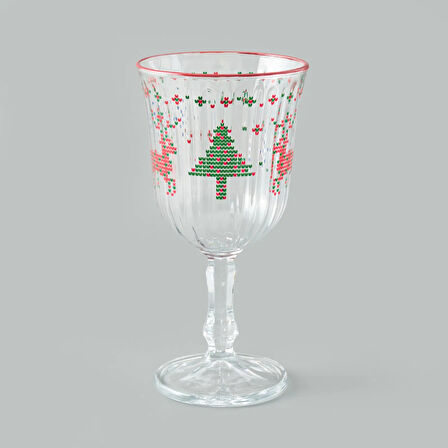 Winter Ornament 4'lü Ayaklı Bardak - Renkli - 120 ml